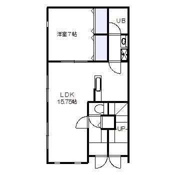 レグルス(1LDK/1階)の間取り写真