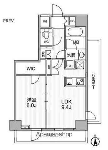 ザ・レジデンス神楽坂I(1LDK/3階)の間取り写真