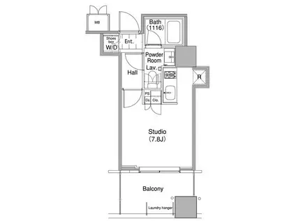 コンフォリア東池袋ウエスト(ワンルーム/4階)の間取り写真
