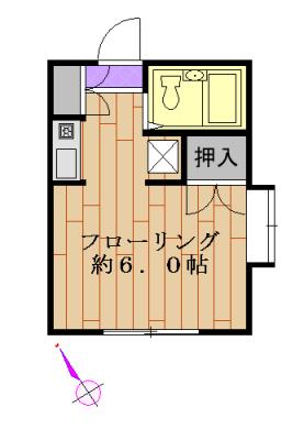 アブニール町田(ワンルーム/1階)の間取り写真