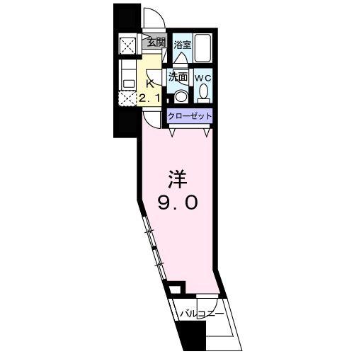 大和ステーションヒルズ弐番館(1K/7階)の間取り写真