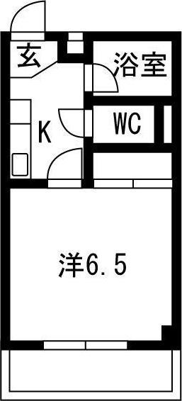 メゾン呼続(ワンルーム/2階)の間取り写真