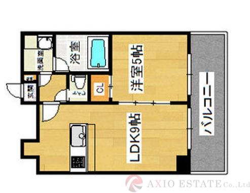 CITY SPIRE十三東(1LDK/2階)の間取り写真