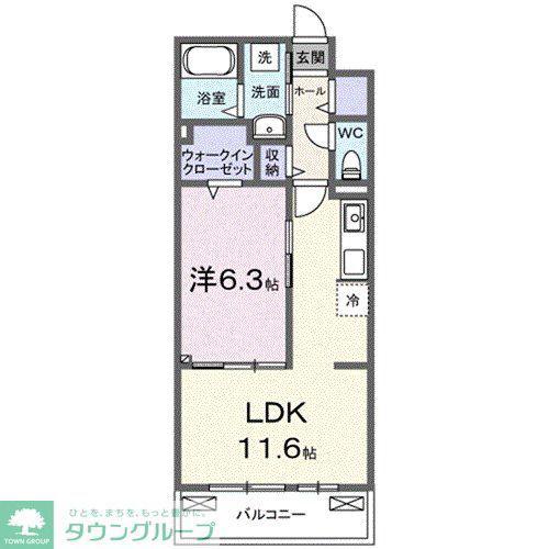 コスモステラス イースト(1LDK/3階)の間取り写真