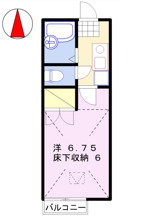 ナイスワン青山IV(1K/1階)の間取り写真