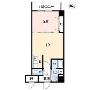シャトーブラン25(1LDK/6階)の間取り写真