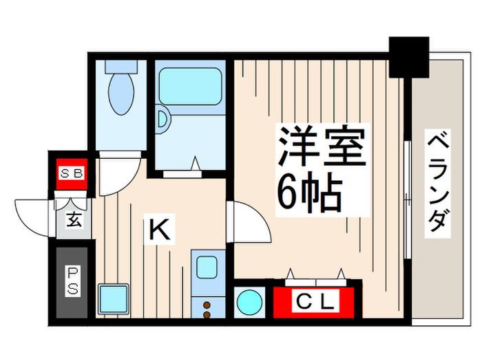 シルクリバー白河(1K/7階)の間取り写真