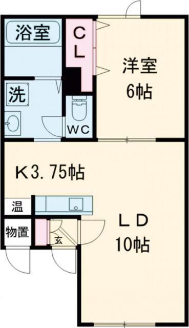 AGITOIII(1LDK/1階)の間取り写真
