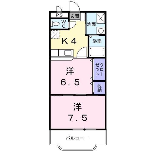 メゾン泉川(2K/3階)の間取り写真