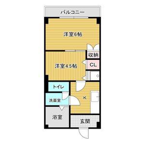 守山プラザ(2K/B3階)の間取り写真