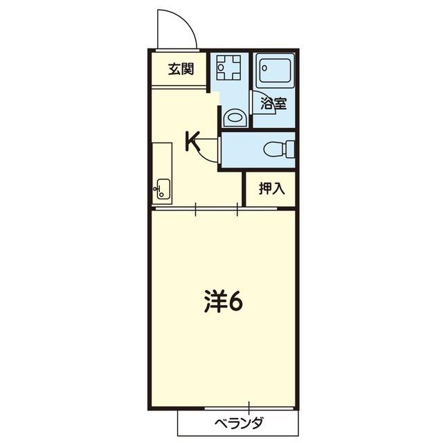 パルセ熊本駅東(1K/2階)の間取り写真