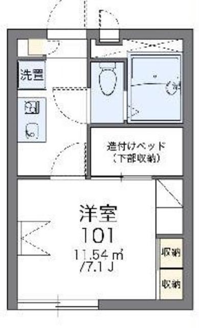 レオパレス栄(1K/1階)の間取り写真
