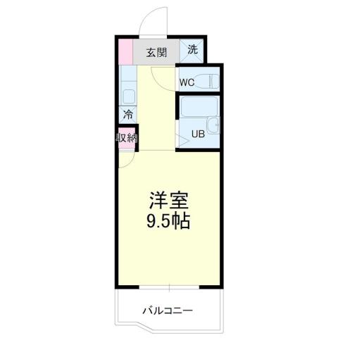 アップル第3マンション(ワンルーム/1階)の間取り写真