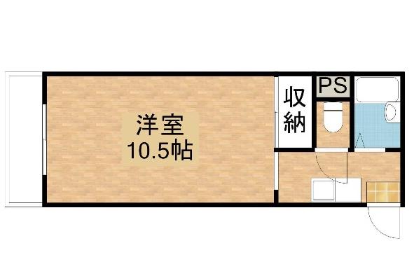 アメニティ西古松(1K/3階)の間取り写真