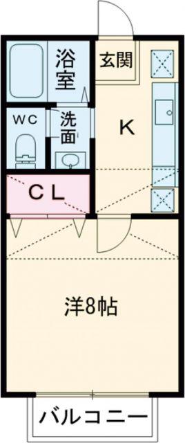 サンシティ沖野C(1K/1階)の間取り写真