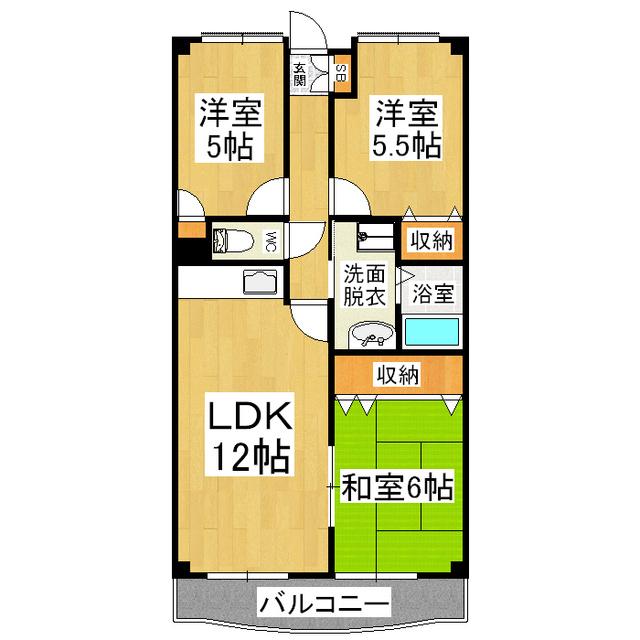 ラトゥールTOWA(3LDK/1階)の間取り写真
