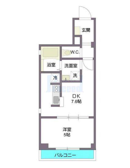GRAND HILLS西早稲田(1DK/2階)の間取り写真
