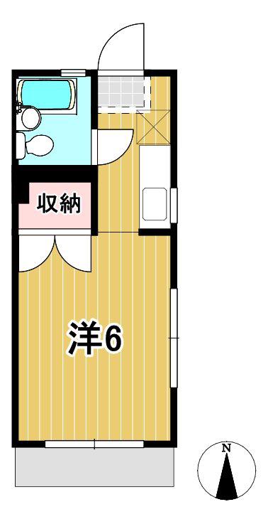 セヤマハイツ(1K/3階)の間取り写真