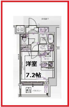 メインステージ菊川II(ワンルーム/3階)の間取り写真