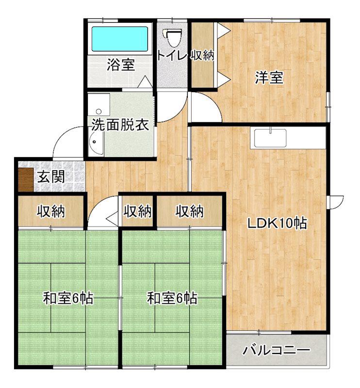 SENSE青山(3LDK/1階)の間取り写真