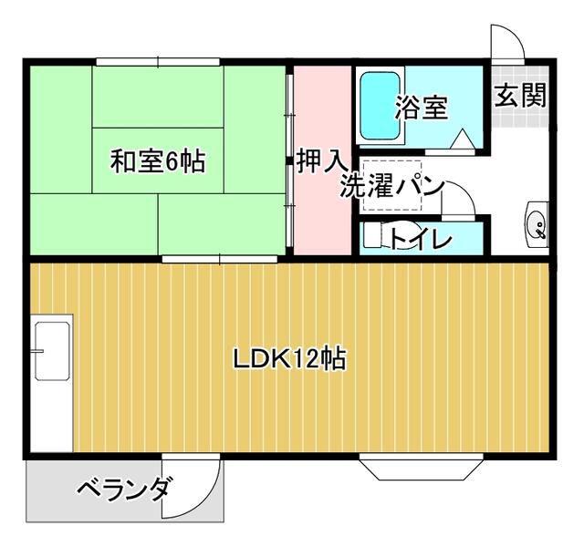 ハイツドリーム(1LDK/2階)の間取り写真
