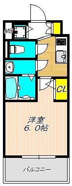 エスリード大阪梅田リュクス(1K/9階)の間取り写真