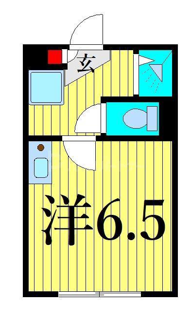 ルミエール荒川町屋(ワンルーム/2階)の間取り写真