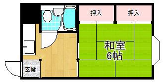 CLEAR HOSHIGAOKA II(1K/1階)の間取り写真
