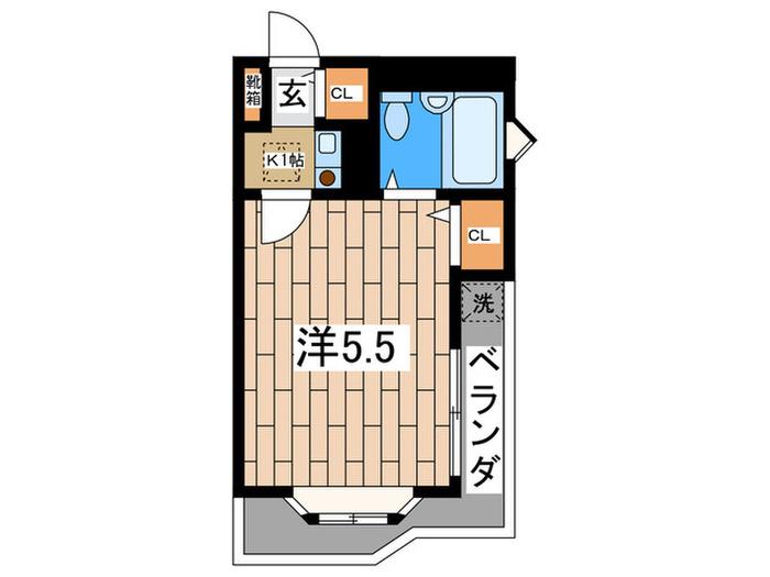 リブレ蒔田II(1K/1階)の間取り写真