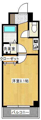 エスペランス白木原(1K/5階)の間取り写真