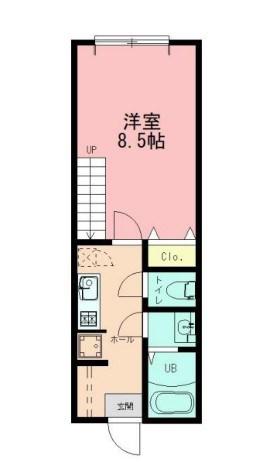 LEXIA井土ヶ谷(1K/2階)の間取り写真