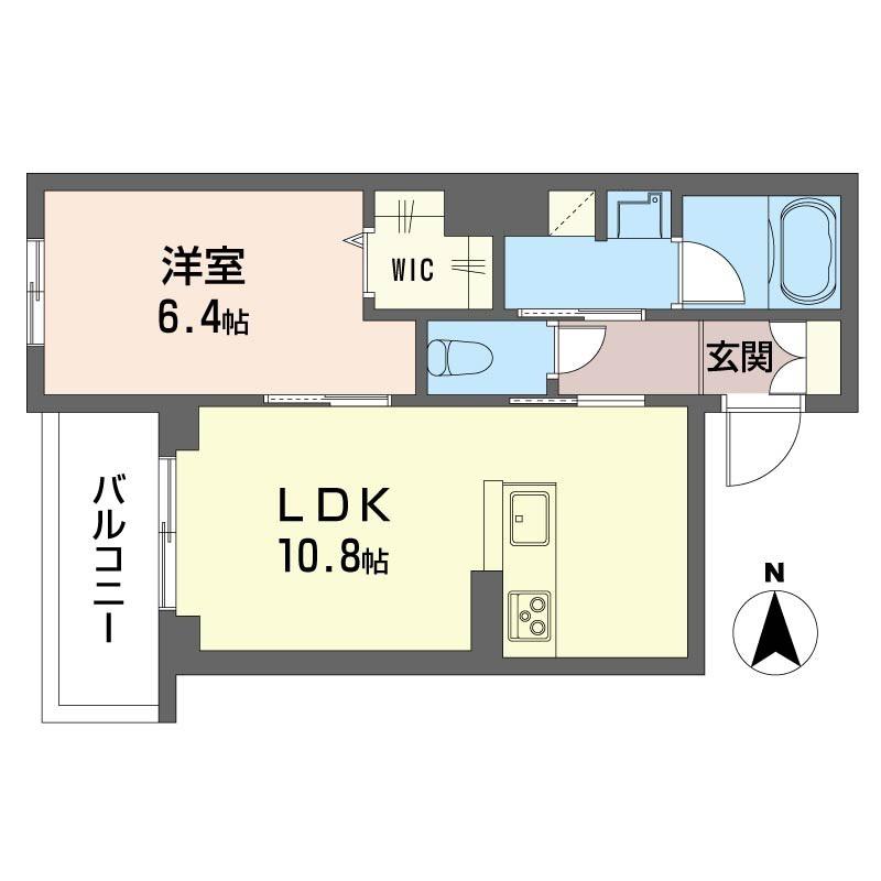 ブランニューディズ(1LDK/2階)の間取り写真