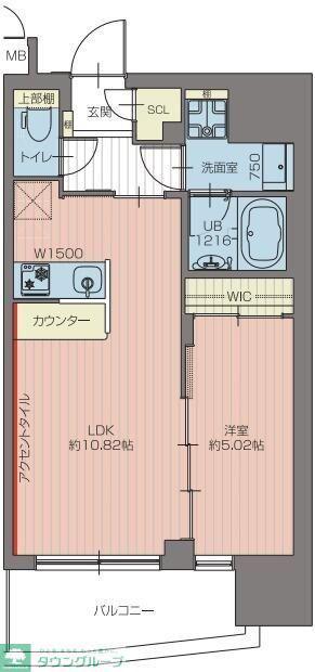プレジオ池袋ノース(1LDK/12階)の間取り写真