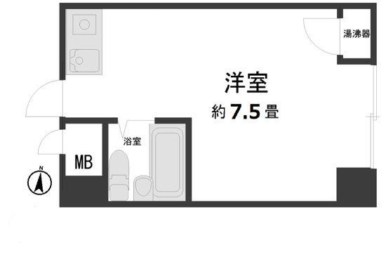 日興パレスビル渋谷(ワンルーム/4階)の間取り写真