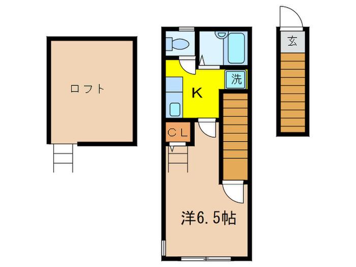IL PALAZZO 野方(1K/2階)の間取り写真