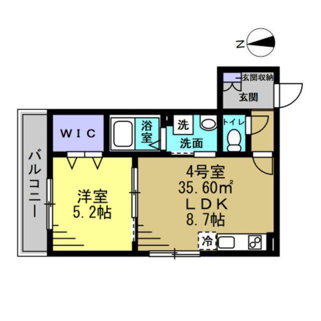 PLAISIR(1LDK/3階)の間取り写真