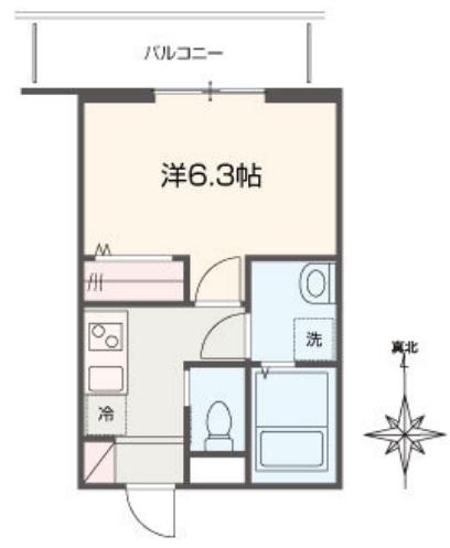 MELLAS北赤羽(1K/1階)の間取り写真