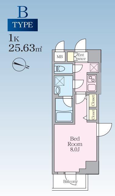 S-RESIDENCE板橋大山CLAIR(1K/4階)の間取り写真