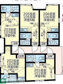 ユナイト川崎ベーリング(ワンルーム/1階)の間取り写真