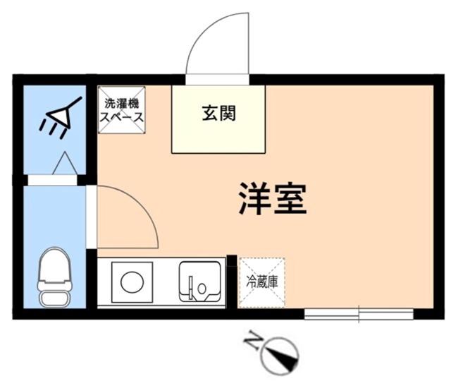 トウキョウベータ町田(ワンルーム/1階)の間取り写真