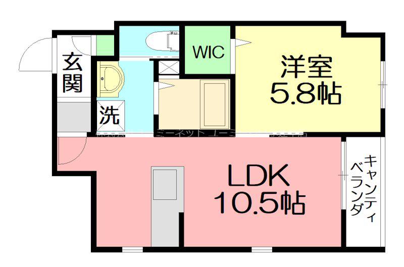 CELESTINE 湘南(1LDK/3階)の間取り写真