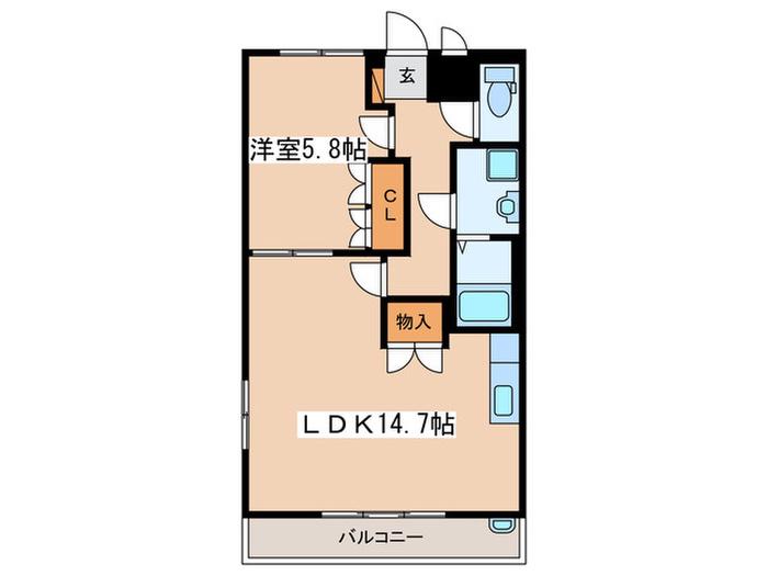 エトワール(1LDK/1階)の間取り写真