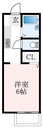 KAULUMI(1K/2階)の間取り写真