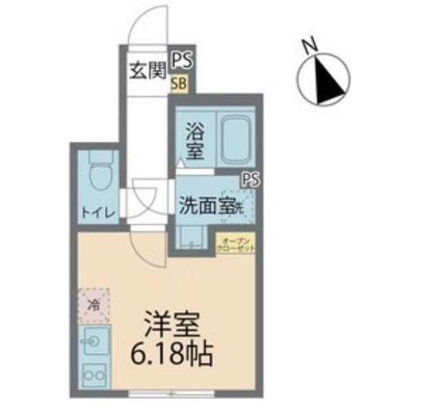 カインドネス金町(ワンルーム/1階)の間取り写真