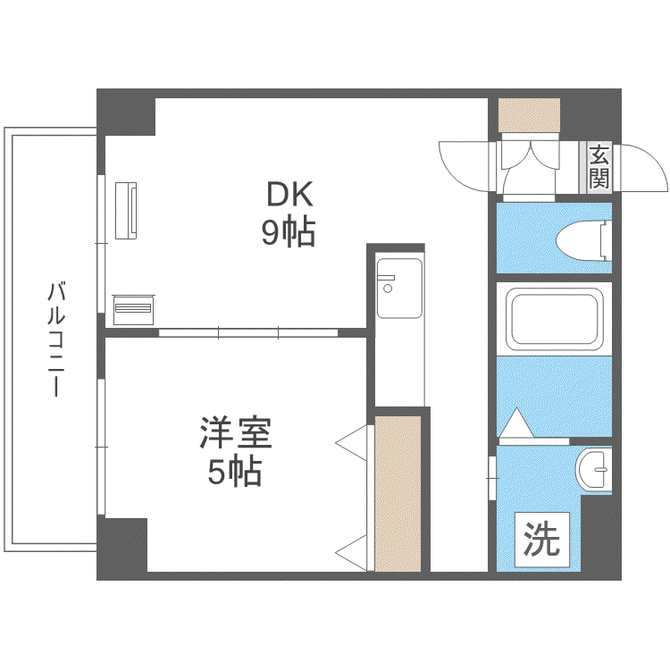 KレジデンスN23(1LDK/7階)の間取り写真