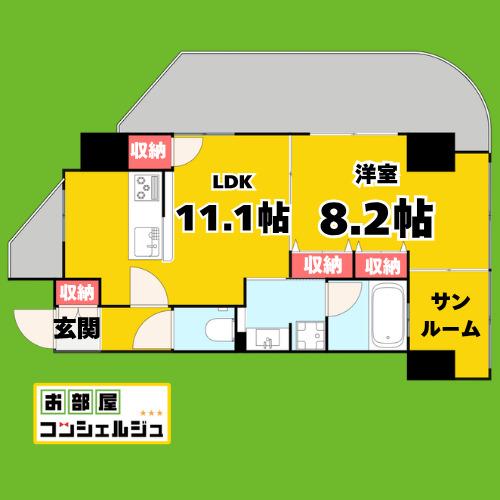 さくらHILLS ARAKO(1LDK/7階)の間取り写真