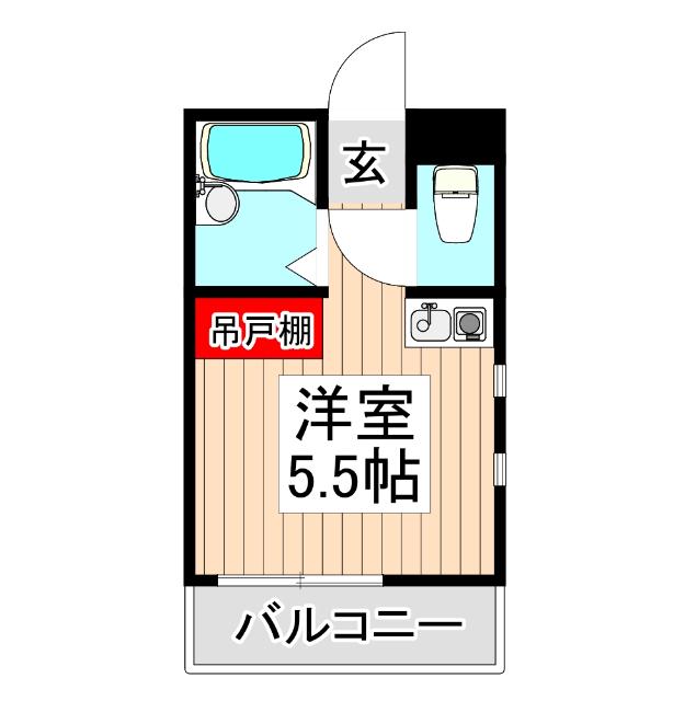 ファインビレッジ朝志ヶ丘(ワンルーム/1階)の間取り写真