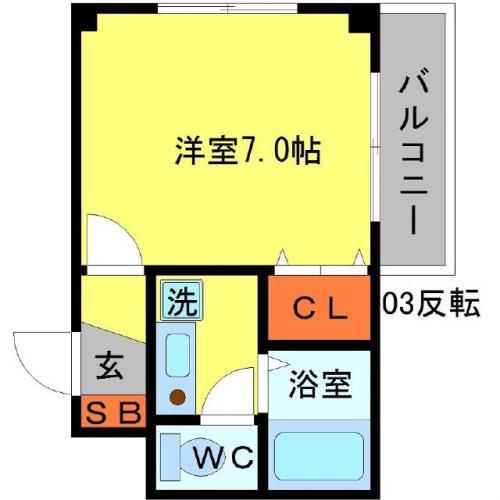 アールマンション(1K/3階)の間取り写真