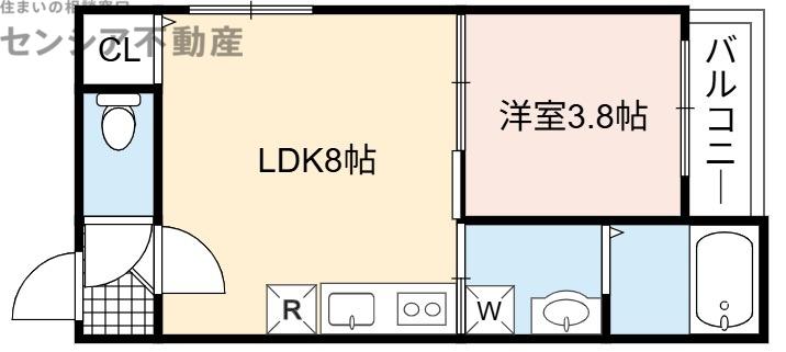 サンフィールロジェ大阪城公園(1LDK/3階)の間取り写真