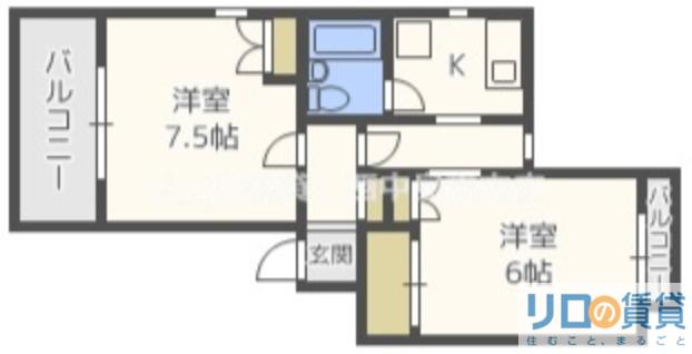 レジデンスノーブル(1LDK/5階)の間取り写真